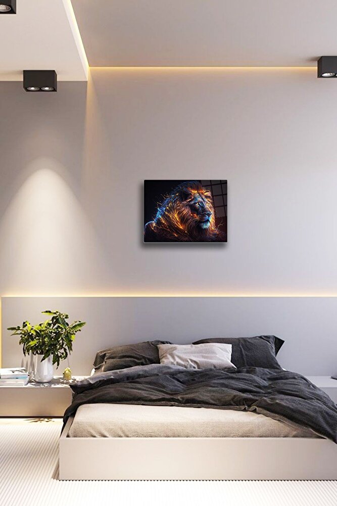Cam Tablo | Neon Aslan | 30cm x 40cm