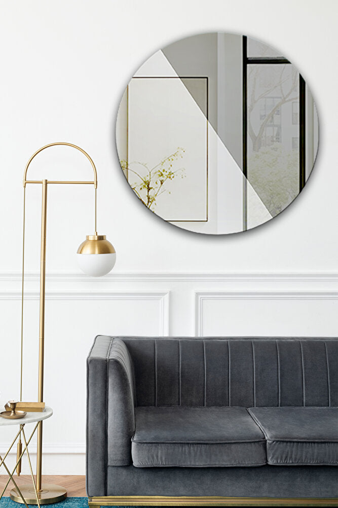 Salon Duvar Aynası | Düz Füme Ayna | İsis Düz Füme Tasarım Ayna | Çap80cm