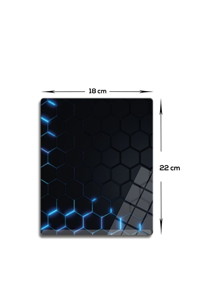 Cam Mouse Pad | Cam Masa Matı | Hex Textured | Small | 18cm X 22cm