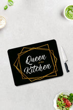 Cam Kesme Tahtası - Cam Kesme Tablası | Queen Of The Kitchen - Siyah | 30cm X 40cm