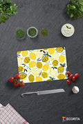 Sarı Limonlar | Cam Kesme Tahtası - Cam Kesme Tablası | 20cm x 30cm
