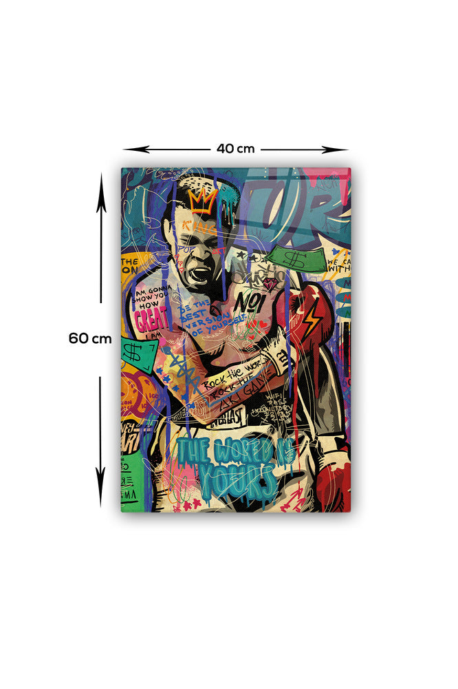 Cam Tablo | Popart Serisi | Muhammed Ali |