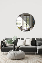 Salon Duvar Aynası | Düz Füme Ayna | İsis Düz Füme Tasarım Ayna | Çap80cm