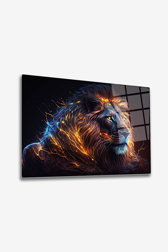 Cam Tablo | Neon Aslan | 30cm x 40cm