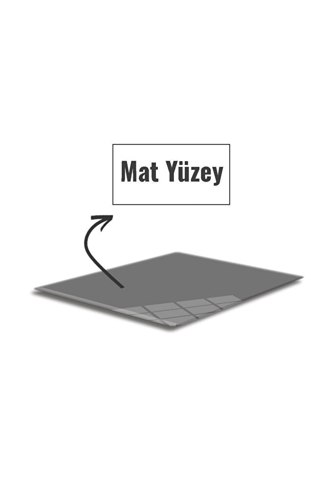 Cam Mouse Pad | Cam Masa Matı | Düz Renk - Gri | Large | 40cm X 80cm