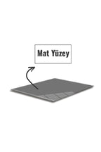 Cam Mouse Pad | Cam Masa Matı | Düz Renk - Gri | Large | 40cm X 80cm