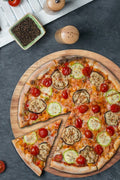 Ahşap Görünümlü | Orta Boy Pizza Servis Tabağı| Çap 32cm