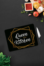 Cam Kesme Tahtası - Cam Kesme Tablası | Queen Of The Kitchen - Siyah | 30cm X 40cm