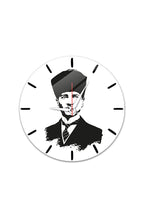 Cam Duvar Saati | Atatürk | Beyaz Fon | Çap40cm