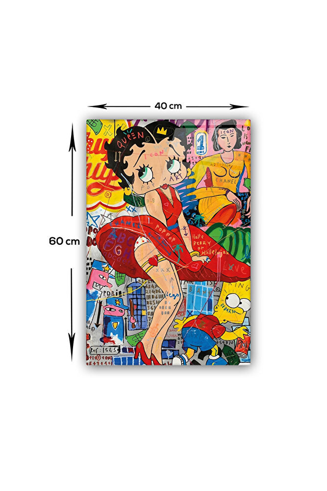Cam Tablo | Popart Serisi | Betty Boop |