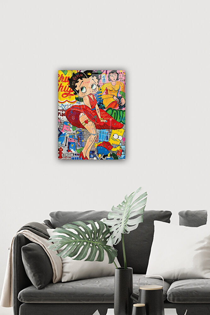 Cam Tablo | Popart Serisi | Betty Boop |