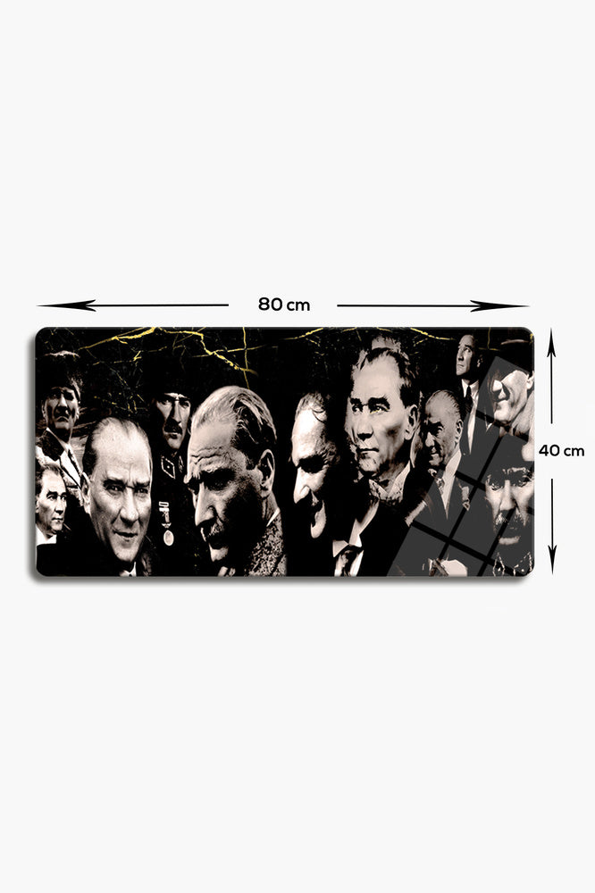 Cam Tablo | Atatürk Serisi | Karma Atatürk | 40cm x 80cm