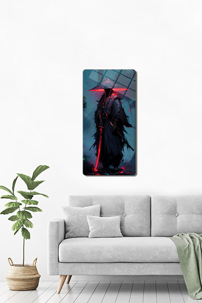 Cam Tablo | Modern Art Serisi | Dark Samurai | 40cm x 80cm
