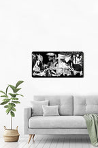 Cam Tablo | Klasik Tablo | Pablo Picasso | Guernica | Renkli | 40cm X 80cm