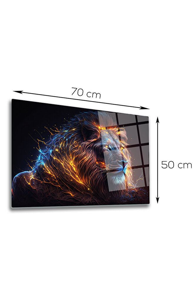 Cam Tablo | Neon Aslan | 30cm x 40cm