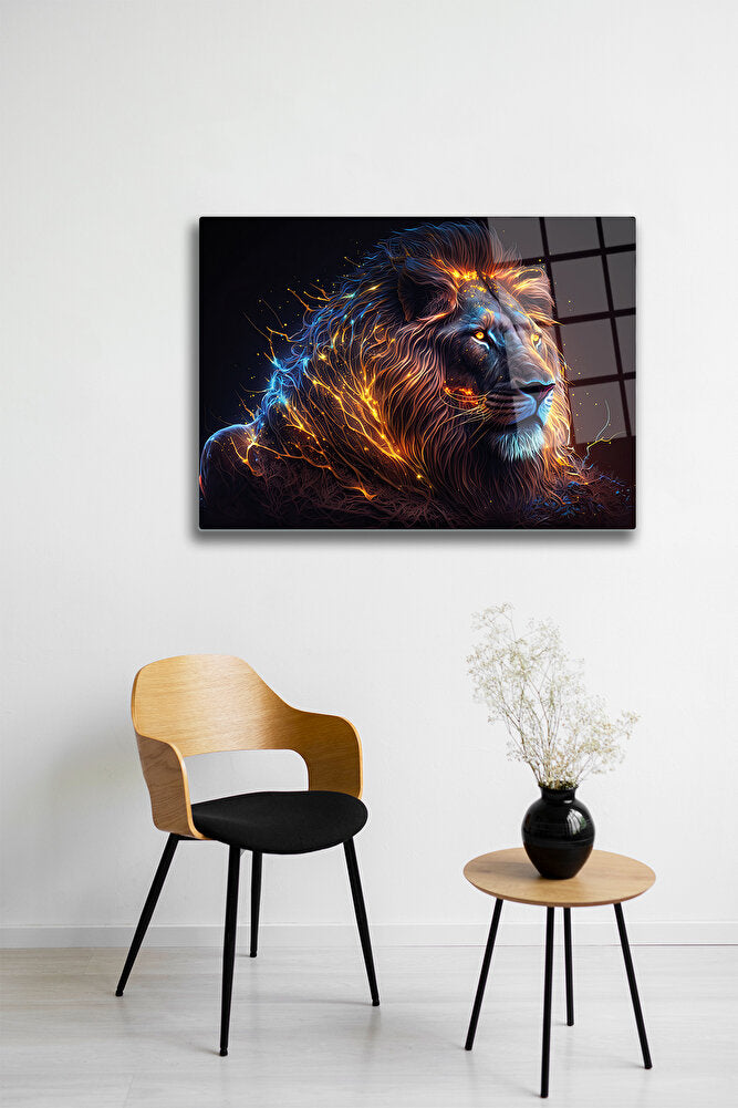 Cam Tablo | Neon Aslan | 30cm x 40cm