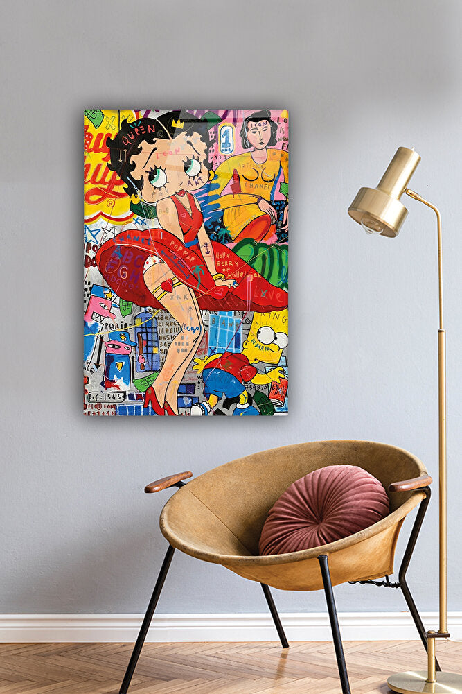 Cam Tablo | Popart Serisi | Betty Boop |