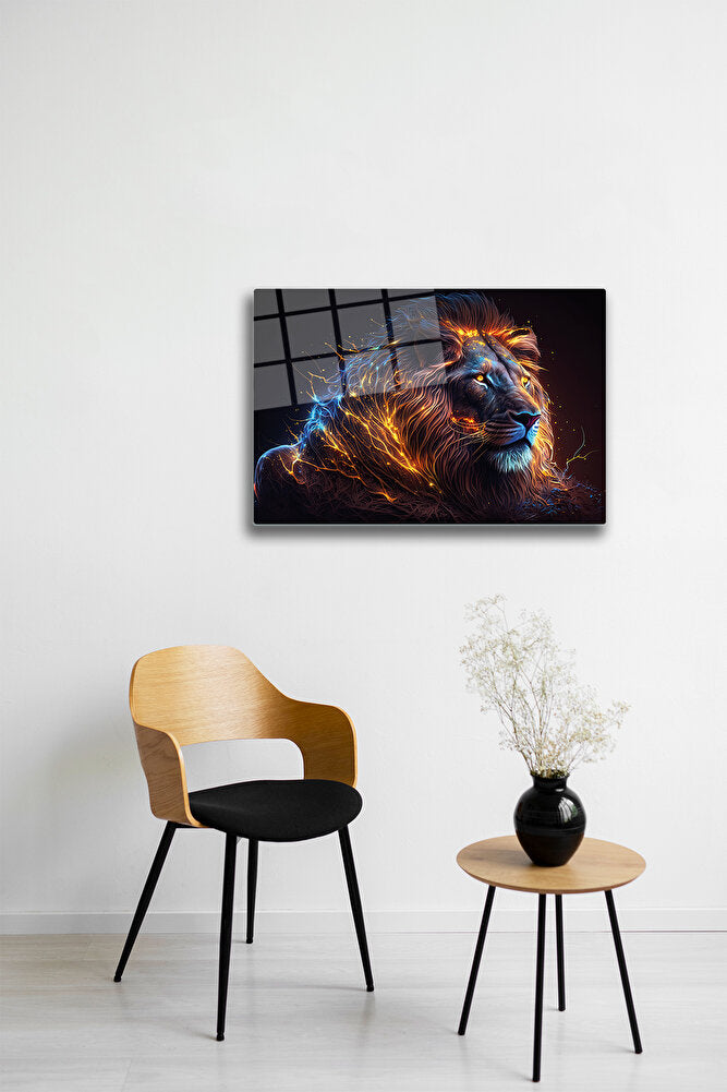 Cam Tablo | Neon Aslan | 30cm x 40cm