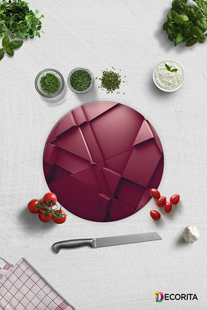 Asil Bordo | Cam Kesme Tahtası - Cam Kesme Tablası | 30 cm x 40 cm