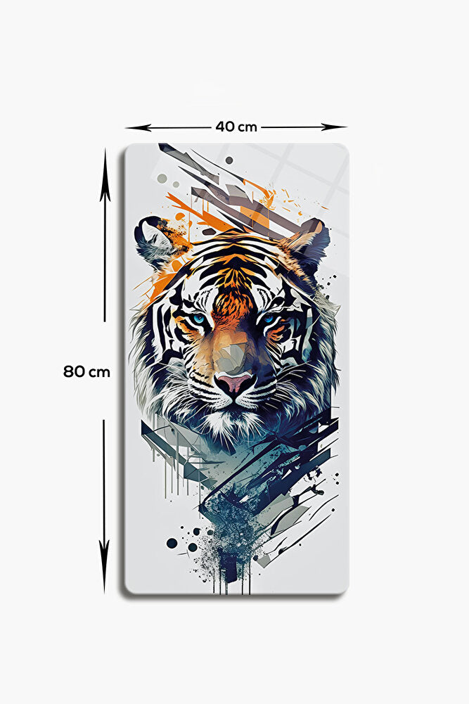 Cam Tablo | Modern Art Serisi | Tiger Art | 3'lü Takım | 40cm x 80cm