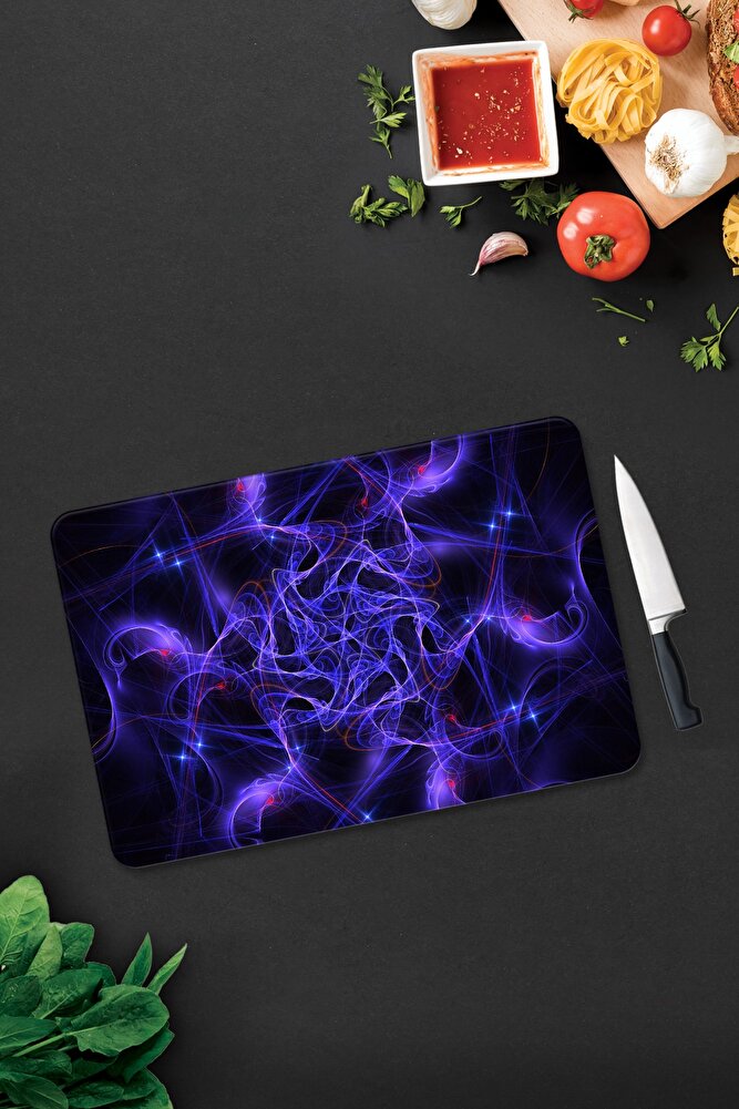Cosmos Desen | Cam Kesme Tahtası - Cam Kesme Tablası | 30cm X 40cm