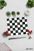 Damalı Desen | Cam Kesme Tahtası - Cam Kesme Tablası | 29cm X 34cm
