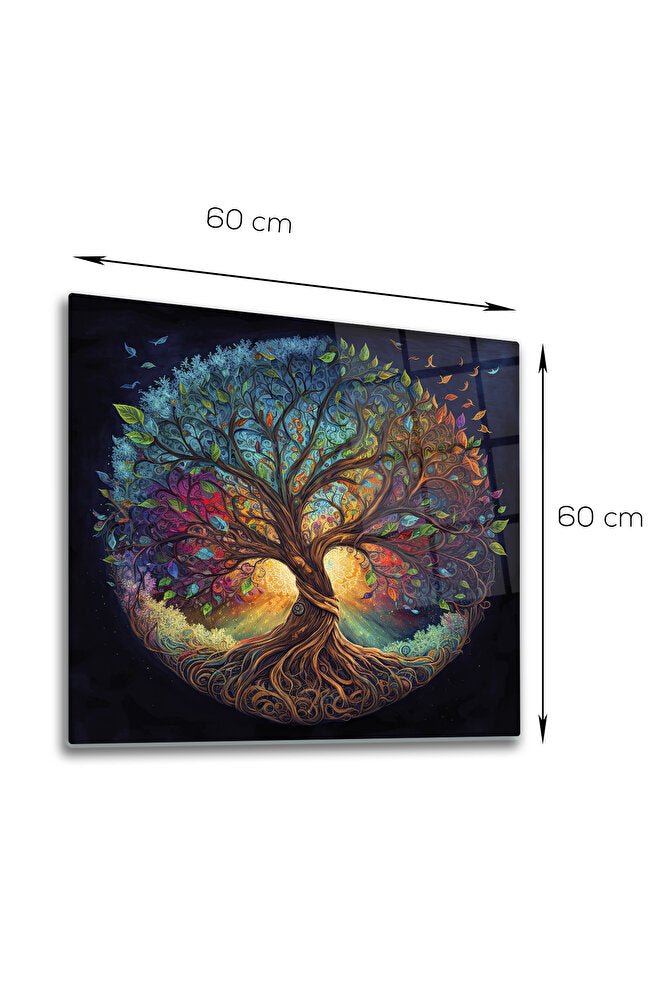 Cam Tablo | Secret Tree | 60cm x 60cm