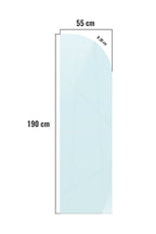 Cam Duşakabin Seperatör-Sabit Panel|Satina Cam-Şekilli Kanallı | Metalik Parlak Profil |55cm x 190cm