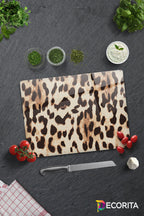Leopar Desen | Cam Kesme Tahtası - Cam Kesme Tablası | 30cm X 40cm