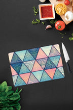 Renkli Mandala Desenli | Cam Kesme Tahtası - Cam Kesme Tablası | 29 cm x 34 cm
