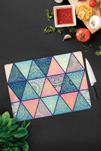 Renkli Mandala Desenli | Cam Kesme Tahtası - Cam Kesme Tablası | 29 cm x 34 cm
