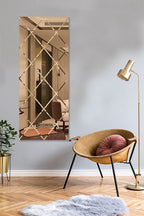 Ayna - Bronz Ayna - Baklava Desenli Ayna - 130cm X 50cm