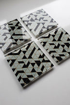 Cam Bardak Altlığı | 4'lü Takım Black Gold | 10cm X 10cm