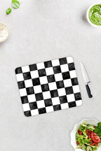 Damalı Desen | Cam Kesme Tahtası - Cam Kesme Tablası | 29cm X 34cm