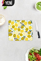 Sarı Limonlar | Cam Kesme Tahtası - Cam Kesme Tablası | 20cm x 30cm