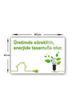 Cam Tablo | Enerji Tasarrufu | Üretimde Süreklilik | 40cm X 60cm