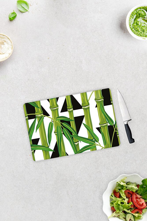 Bamboo Desen | Cam Kesme Tahtası - Cam Kesme Tablası | 20cm X 30cm