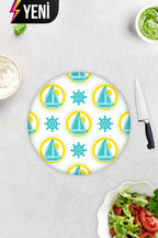Yelken Desenli | Cam Kesme Tahtası - Cam Kesme Tablası | 29cm x 34cm