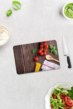 Cam Kesme Tahtası - Cam Kesme Tablası | Ahşap Ve Sebzeler | 20cm X 30cm