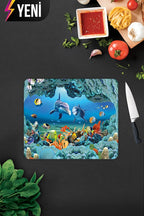 Akvaryum Desenli | Cam Kesme Tahtası - Cam Kesme Tablası | 20cm x 30cm