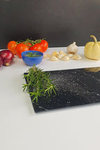 Siyah Mermer Görünümlü | Cam Kesme Tahtası - Cam Kesme Tablası | 20cm X 30cm