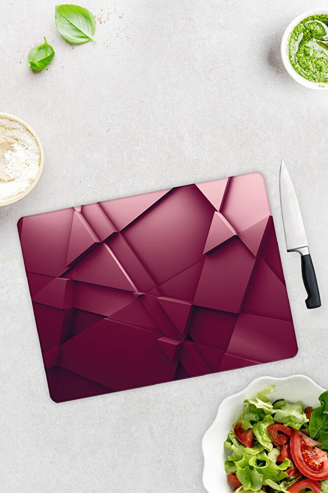 Asil Bordo | Cam Kesme Tahtası - Cam Kesme Tablası | 30 cm x 40 cm