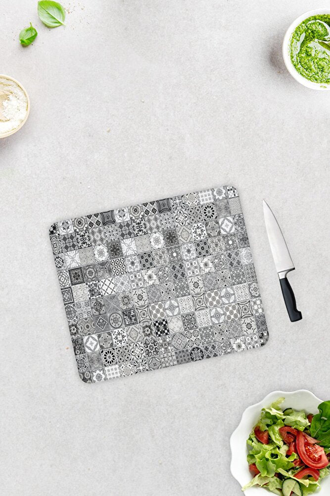 Karakalem Çizim | Cam Kesme Tahtası - Cam Kesme Tablası | 20cm X 30cm
