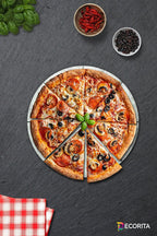 Pizza Servis Tabağı | Supreme Mermer | Mottolu Pizza Tabağı | Çap 32cm