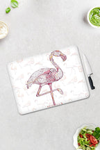 Flamingo Desen | Cam Kesme Tahtası - Cam Kesme Tablası | 30cm X 40cm