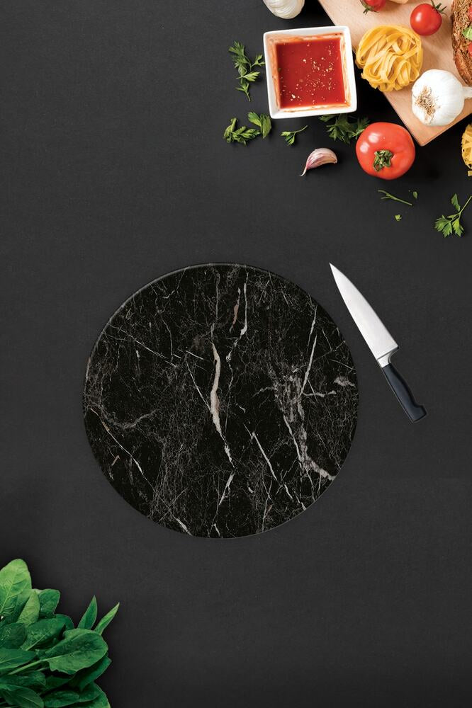 Cam Kesme Tahtası - Cam Kesme Tablası | Granit Desenli | Çap 32cm