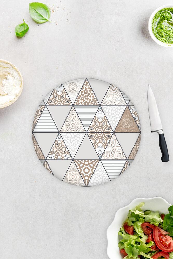 Mandala Desenli | Cam Kesme Tahtası - Cam Kesme Tablası | 30 cm x 40 cm