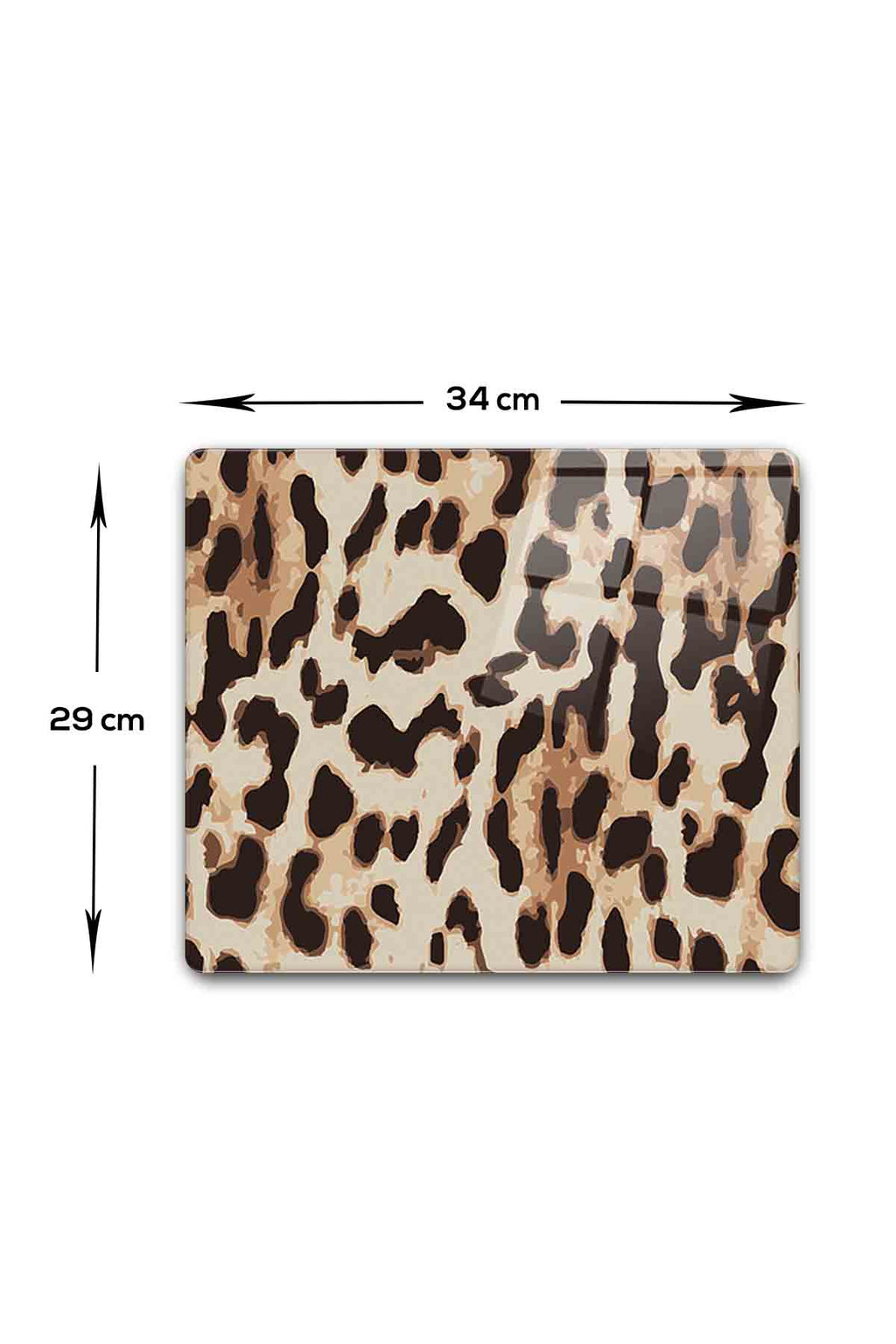 Leopar Desen | Cam Kesme Tahtası - Cam Kesme Tablası | 29cm X 34cm