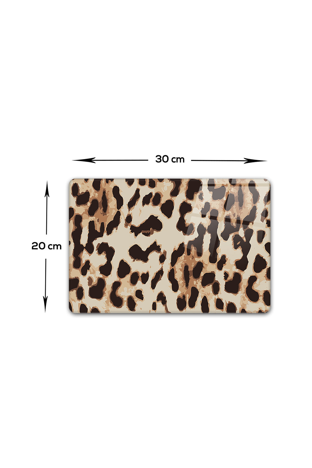 Leopar Desen | Cam Kesme Tahtası - Cam Kesme Tablası | 20cm X 30cm