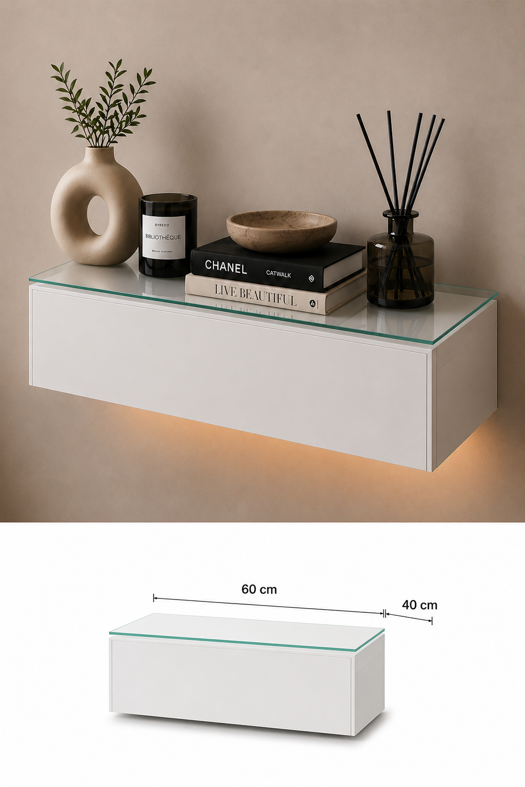 Üst Panel Camı | Saydam Cam | Apex | 60cm x 40cm